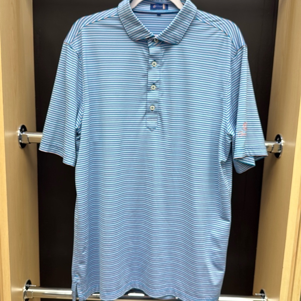 Stitch Stripe Gold Polo Size M/L